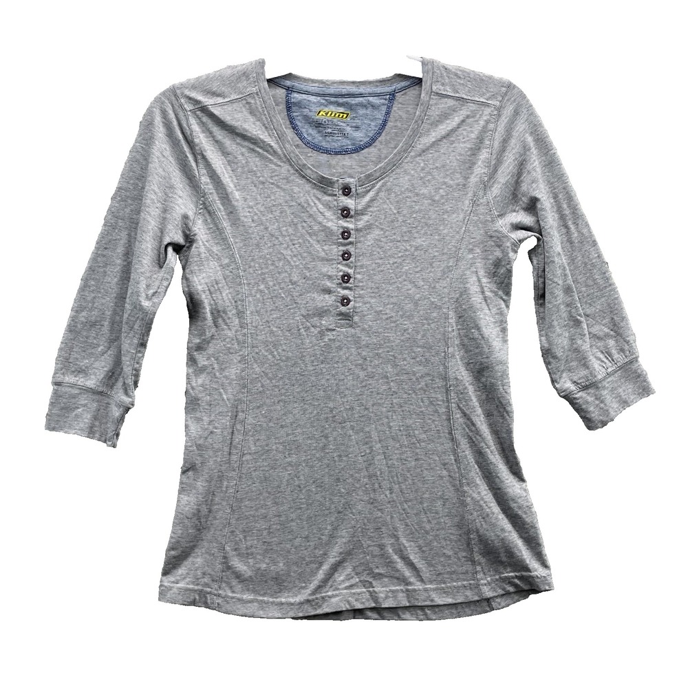 Klim Silhouette‎ Top Women Small Henley Casual Performance Travel Y2k Minimalist